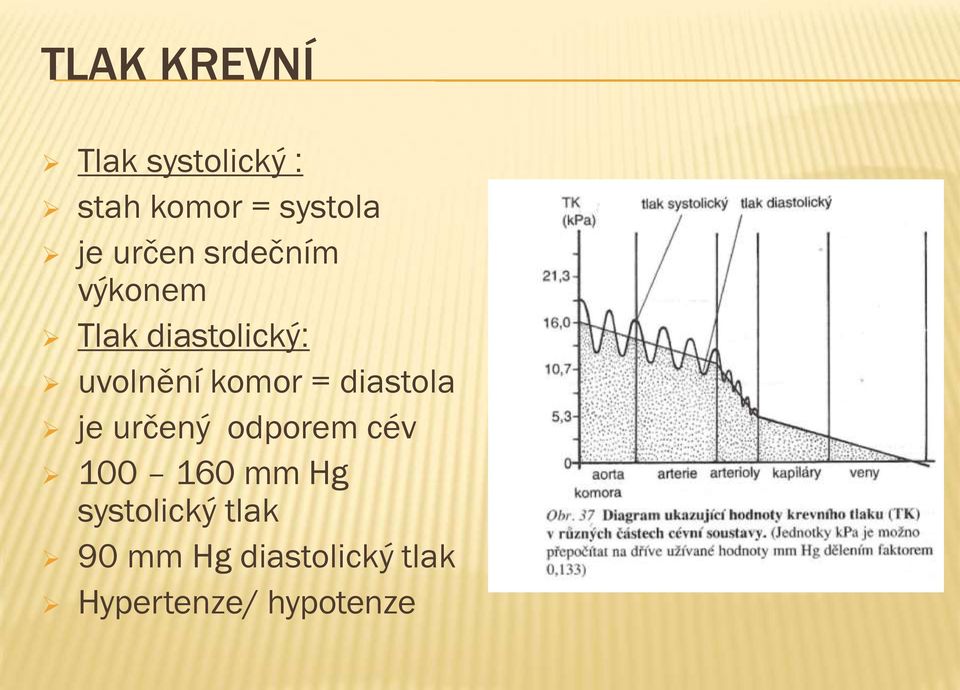 komor = diastola je určený odporem cév 100 160 mm Hg