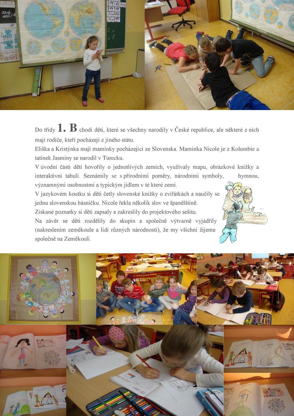 Seznámily se s přírodními poměry, národními symboly, hymnou, významnými osobnostmi a typickým jídlem v té které zemi.