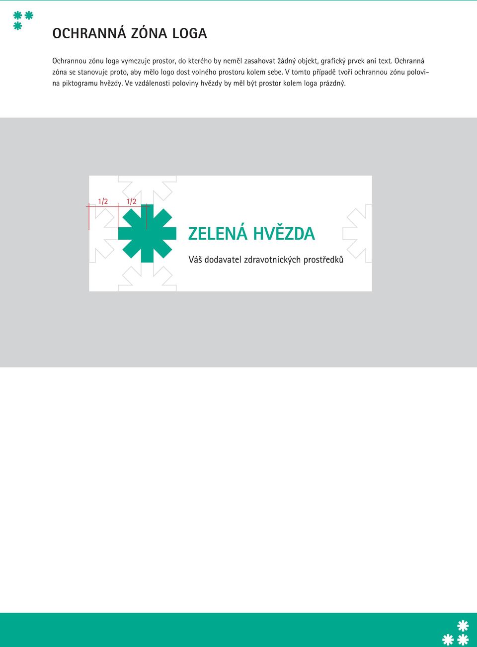 Ochranná zóna se stanovuje proto, aby mělo logo dost volného prostoru kolem sebe.