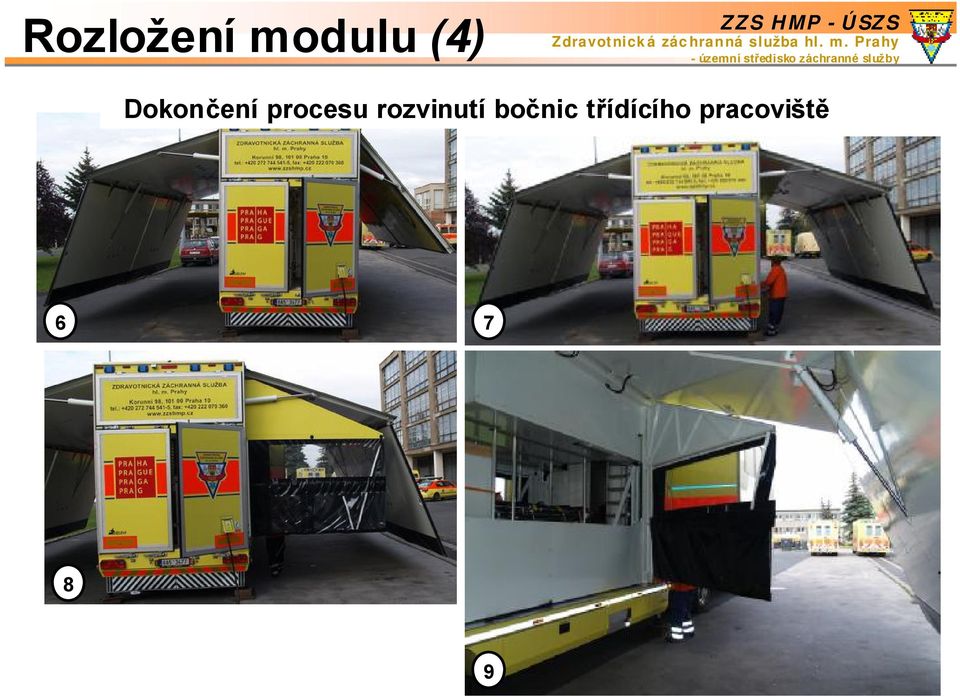rozvinutí bočnic