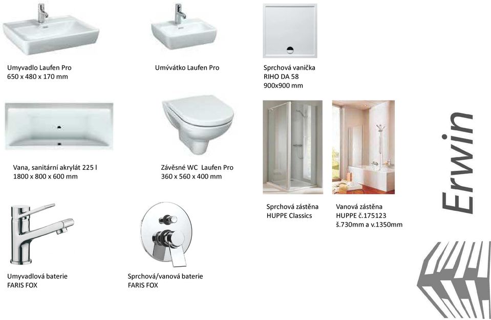 WC Laufen Pro 360 x 560 x 400 mm Sprchová zástěna HUPPE Classics Vanová zástěna HUPPE č.