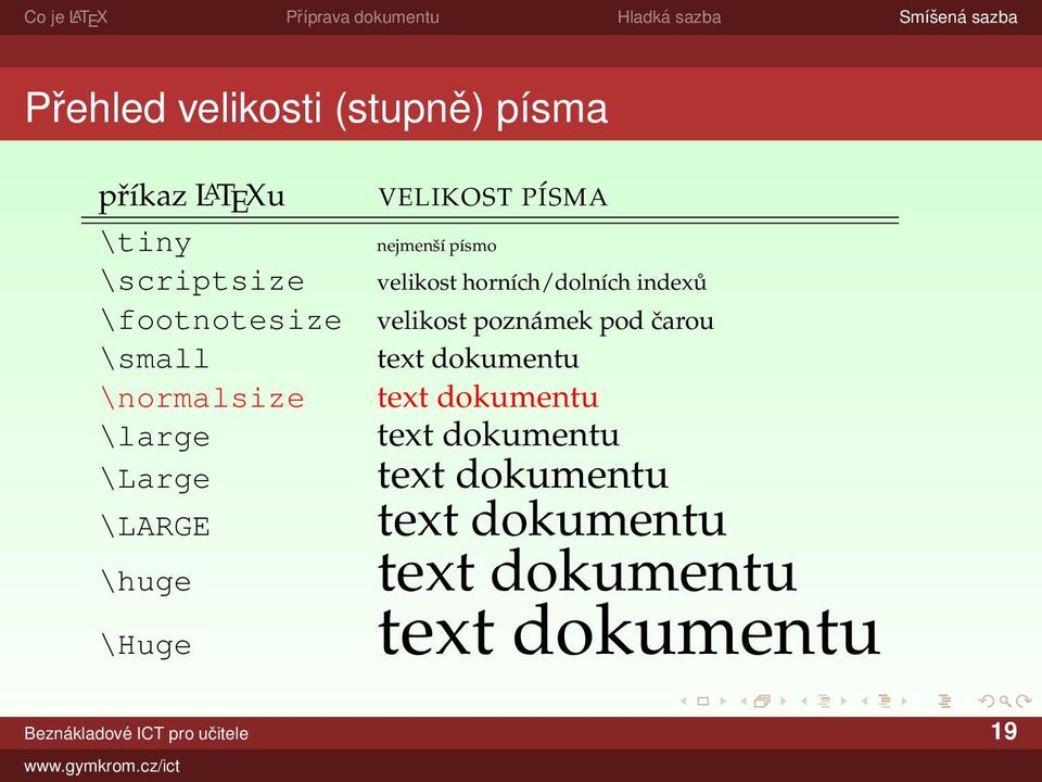 horních/dolních indexů velikost poznámek pod čarou text dokumentu text dokumentu text