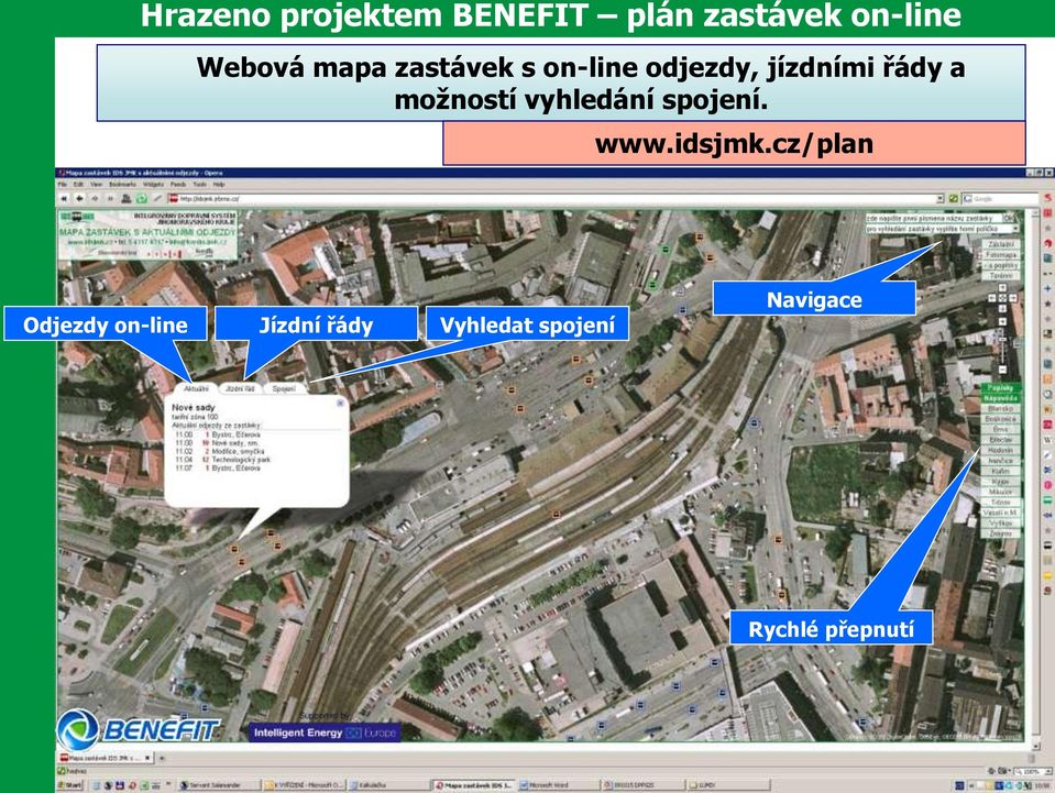 možností vyhledání spojení. www.idsjmk.