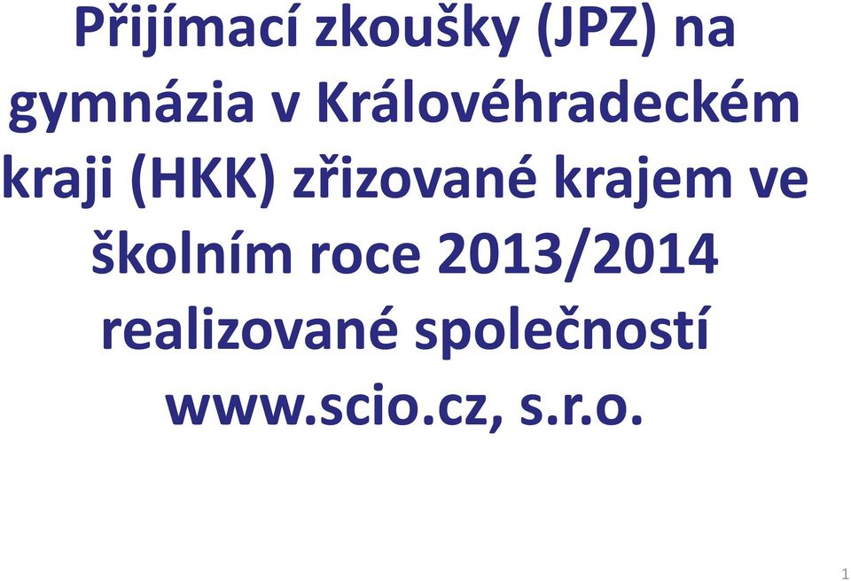 krajem ve školním roce 2013/2014