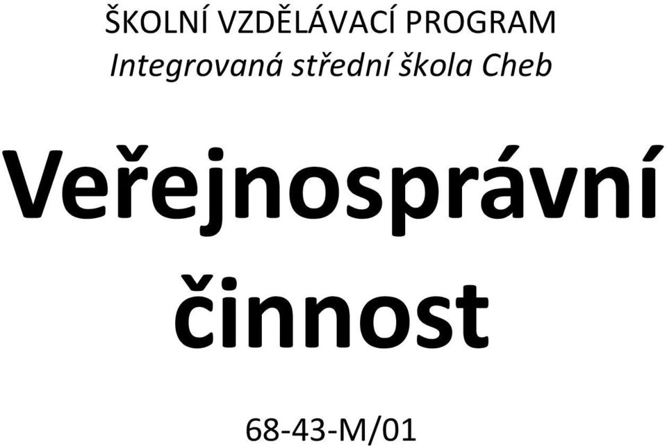 střední škola Cheb