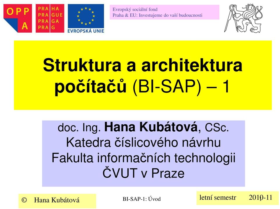 Ing. Hana Kubátová, CSc.