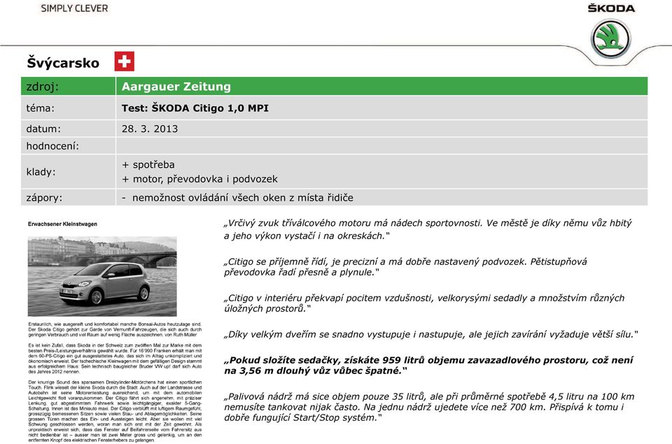 Citigo 1,0 MPI datum: 28.