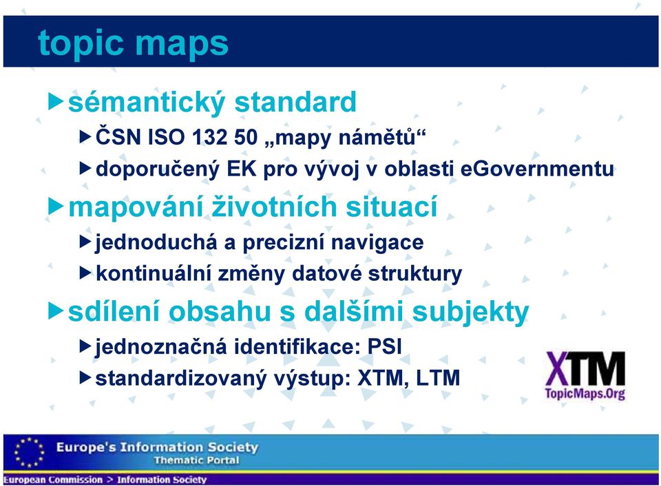 precizní navigace kontinuální změny datové struktury sdílení obsahu s