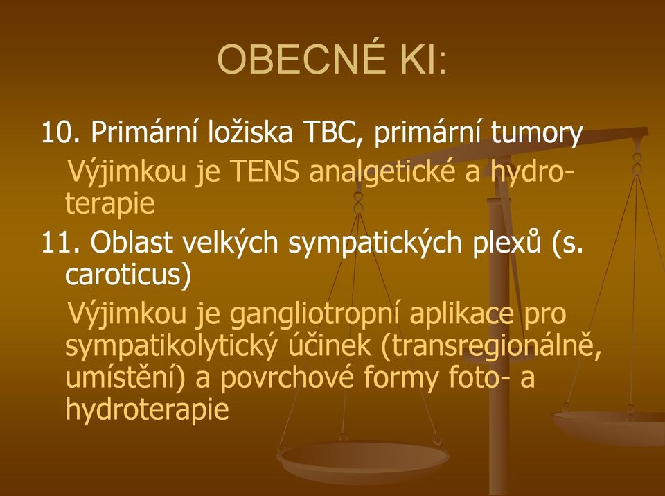 hydro- terapie 11. Oblast velkých sympatických plexů (s.