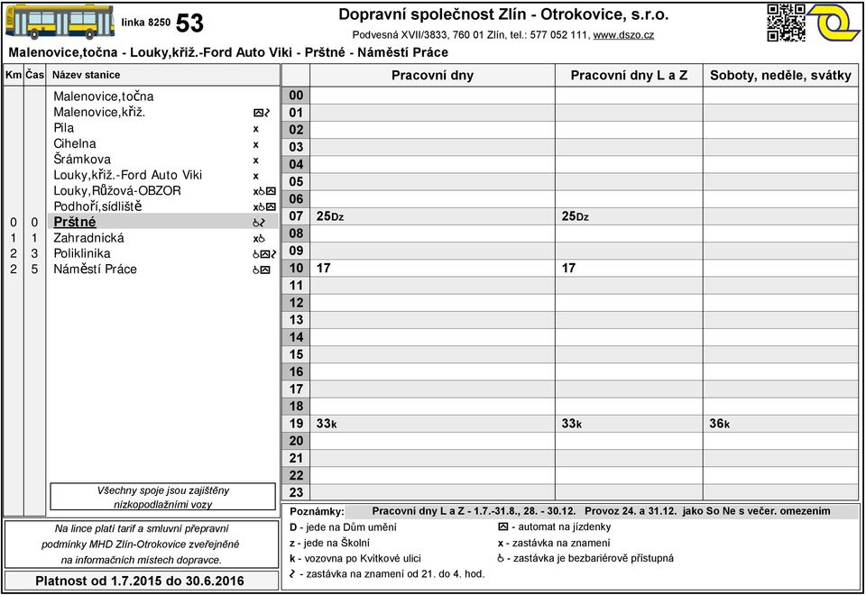 dszo.cz - zastávka na znamení od. do. hod.