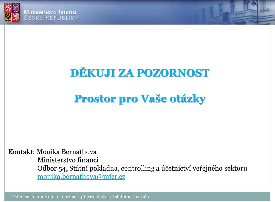 financí Odbor 54, Státní pokladna, controlling
