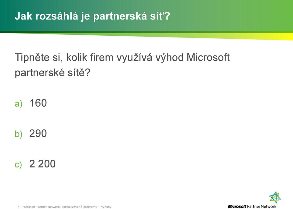 Microsoft partnerské sítě?