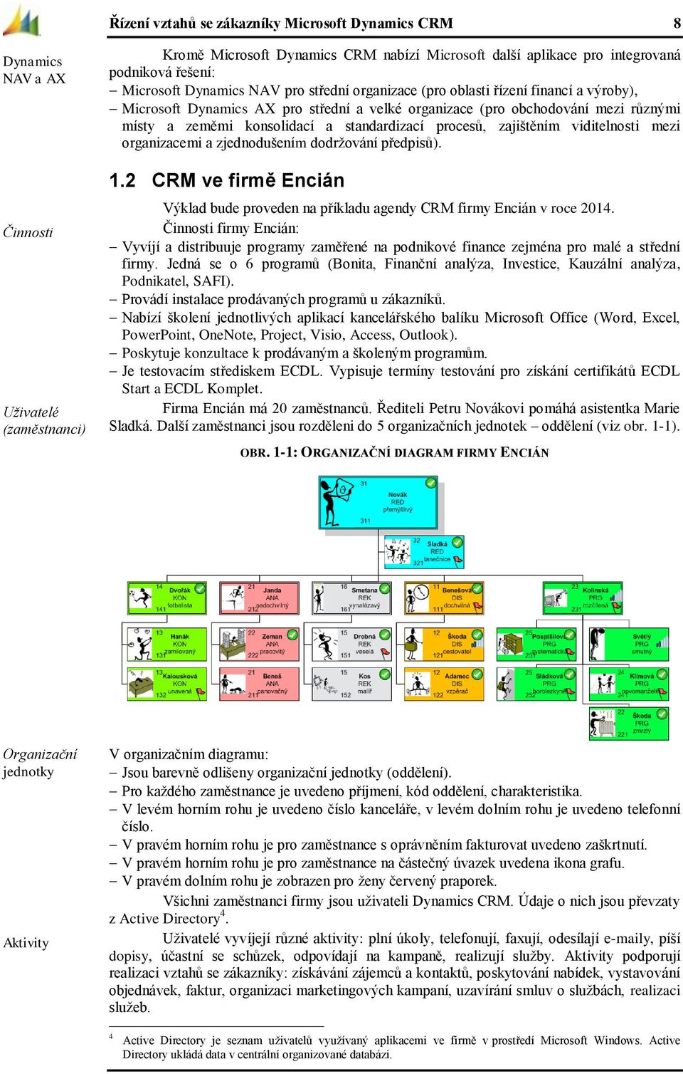 standardizací procesů, zajištěním viditelnosti mezi organizacemi a zjednodušením dodržování předpisů). 1.2 CRM ve firmě Encián Výklad bude proveden na příkladu agendy CRM firmy Encián v roce 2014.