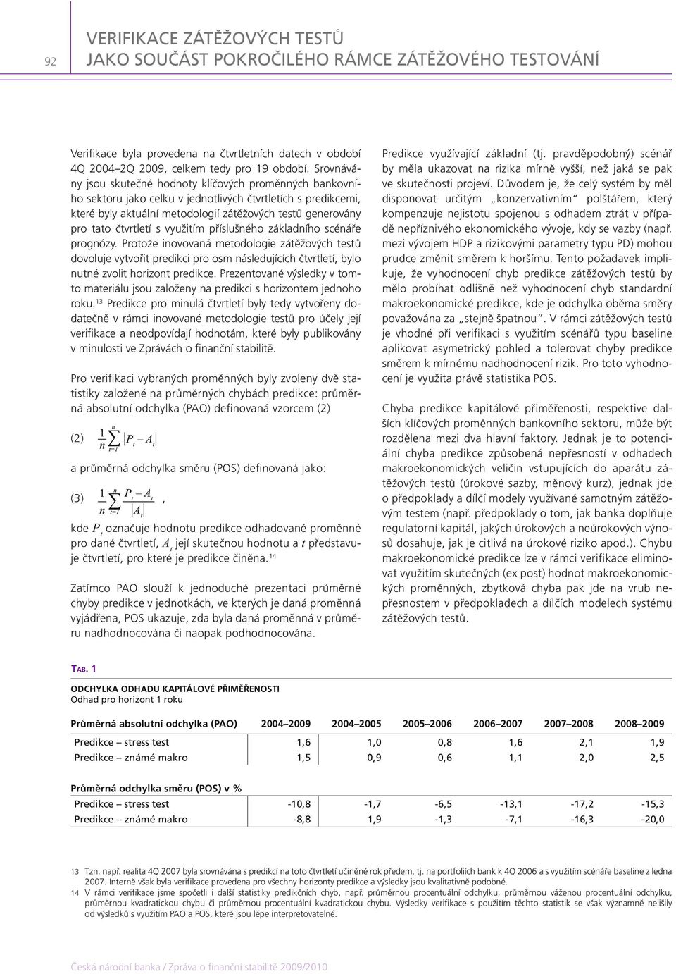 čtvrtletí s využitím příslušného základního scénáře prognózy.