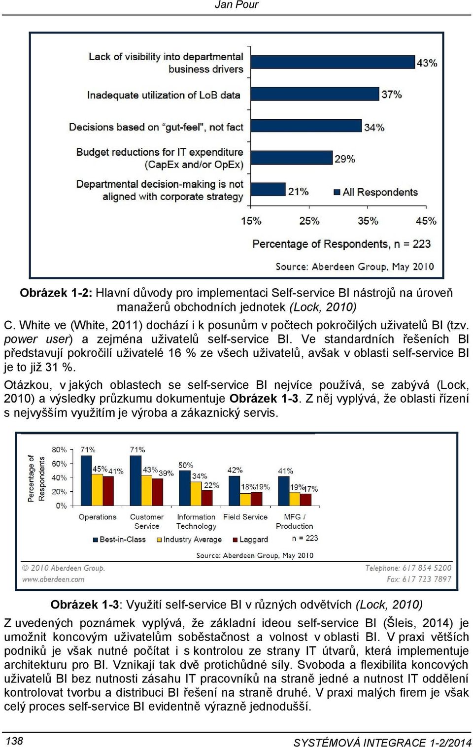 Ve standardních řešeních BI představují pokročilí uživatelé 16 % ze všech uživatelů, avšak v oblasti self-service BI je to již 31 %.