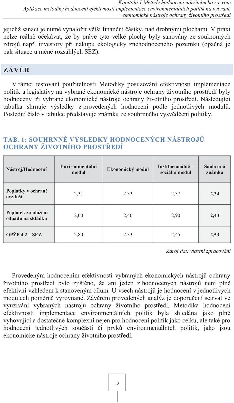 investory při nákupu ekologicky znehodnoceného pozemku (opačná je pak situace u méně rozsáhlých SEZ).