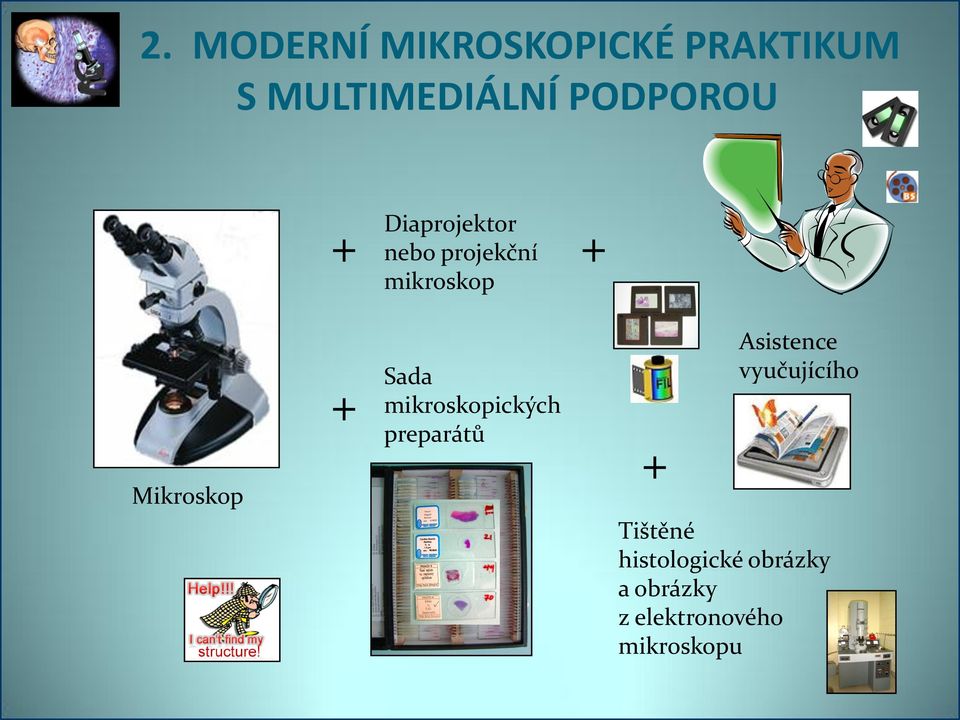 Mikroskop + Sada mikroskopických preparátů + Asistence