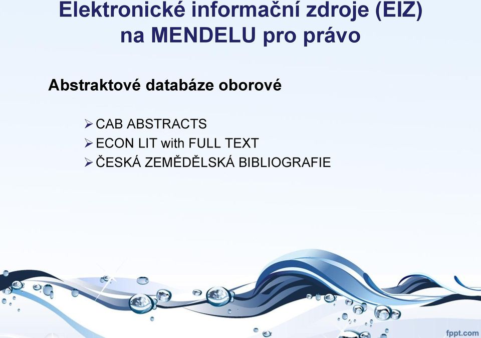 databáze oborové CAB ABSTRACTS ECON