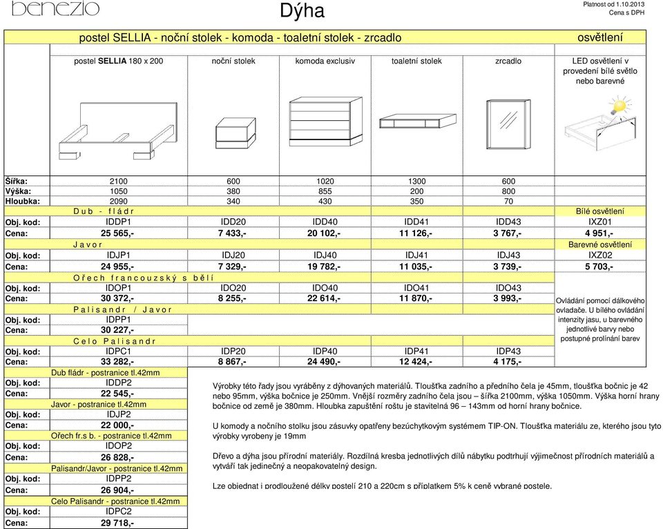 126,- 3 767,- 4 951,- J a v o r Barevné osvětlení IDJP1 IDJ20 IDJ40 IDJ41 IDJ43 IXZ02 24 955,- 7 329,- 19 782,- 11 035,- 3 739,- 5 703,- O ř e c h f r a n c o u z s k ý s b ě l í IDOP1 IDO20 IDO40