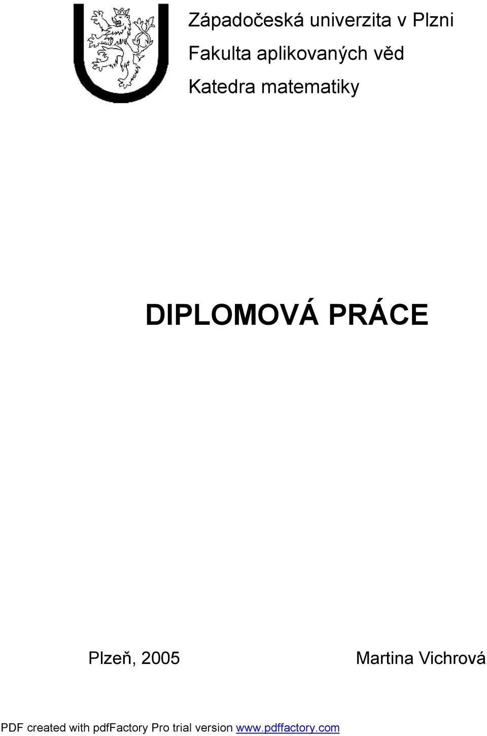 věd Katedra matematiky