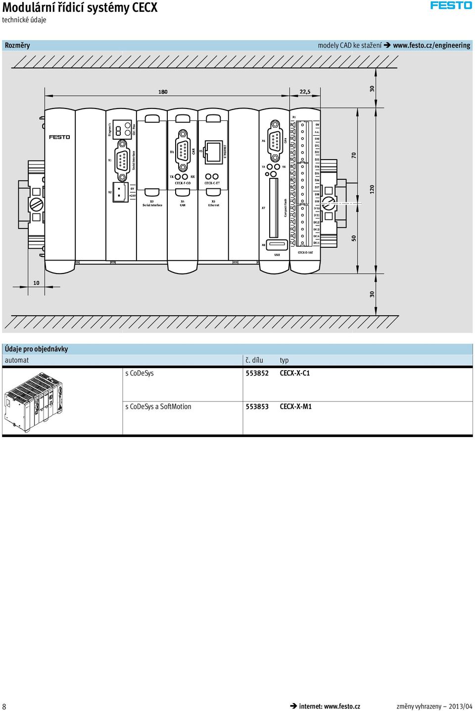 dílu typ s CoDeSys 553852 CECX-X-C1 s CoDeSys a