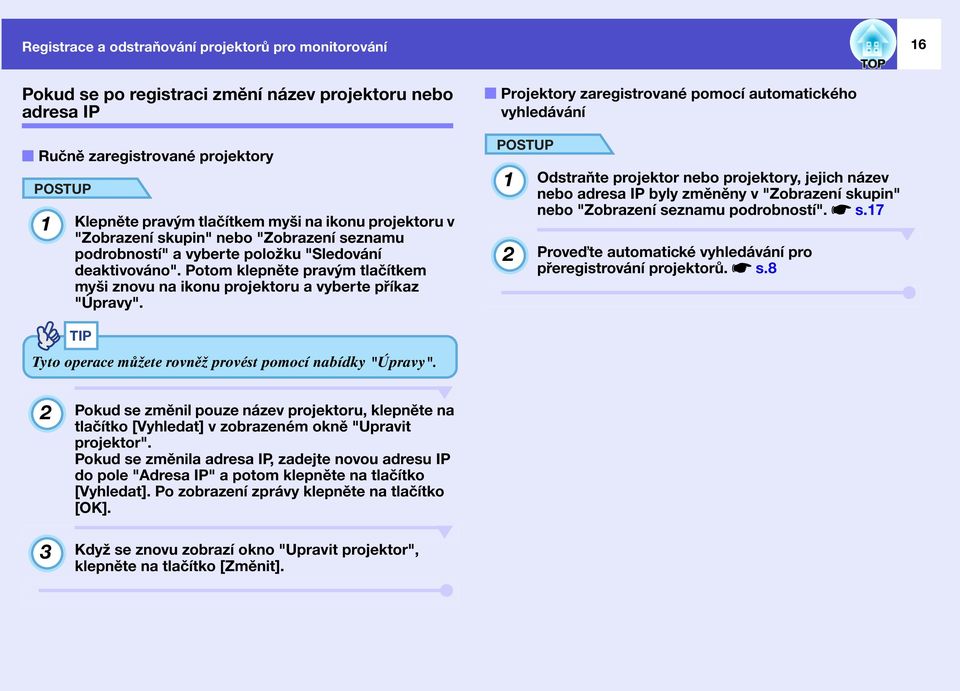 Potom klepněte pravým tlačítkem myši znovu na ikonu projektoru a vyberte příkaz "Úpravy".