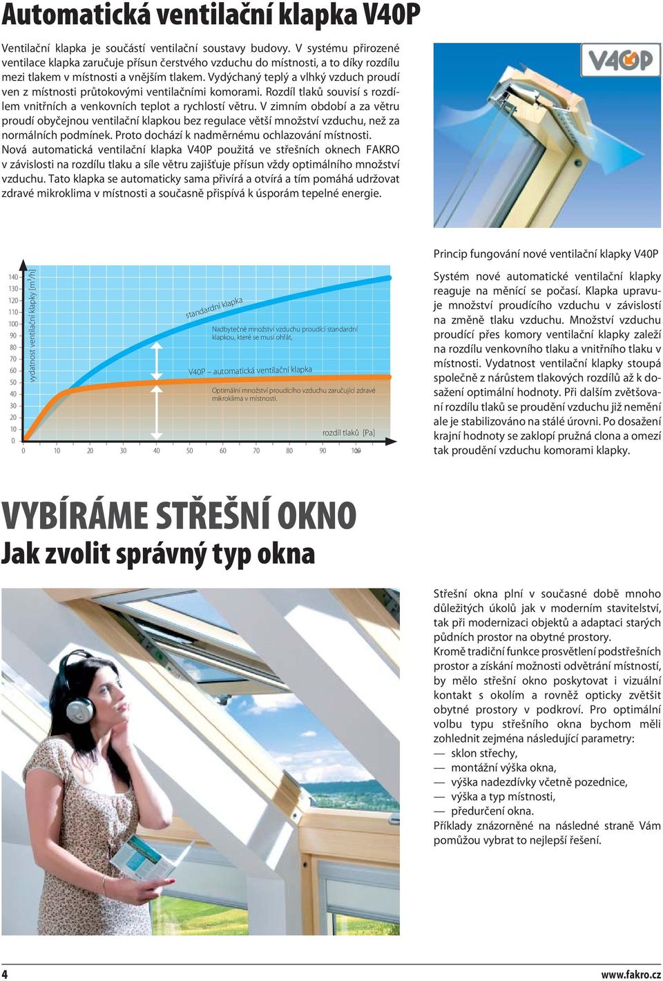 Vydýchaný teplý a vlhký vzduch proudí ven z místnosti průtokovými ventilačními komorami. Rozdíl tlaků souvisí s rozdílem vnitřních a venkovních teplot a rychlostí větru.