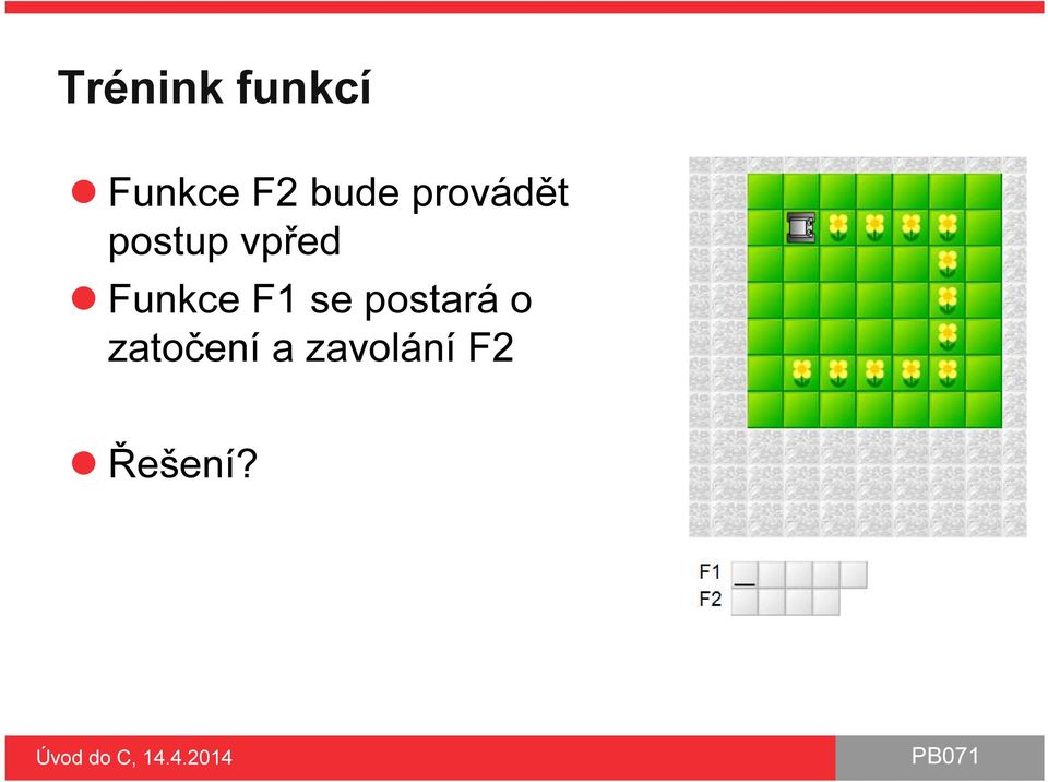 Funkce F1 se postará o