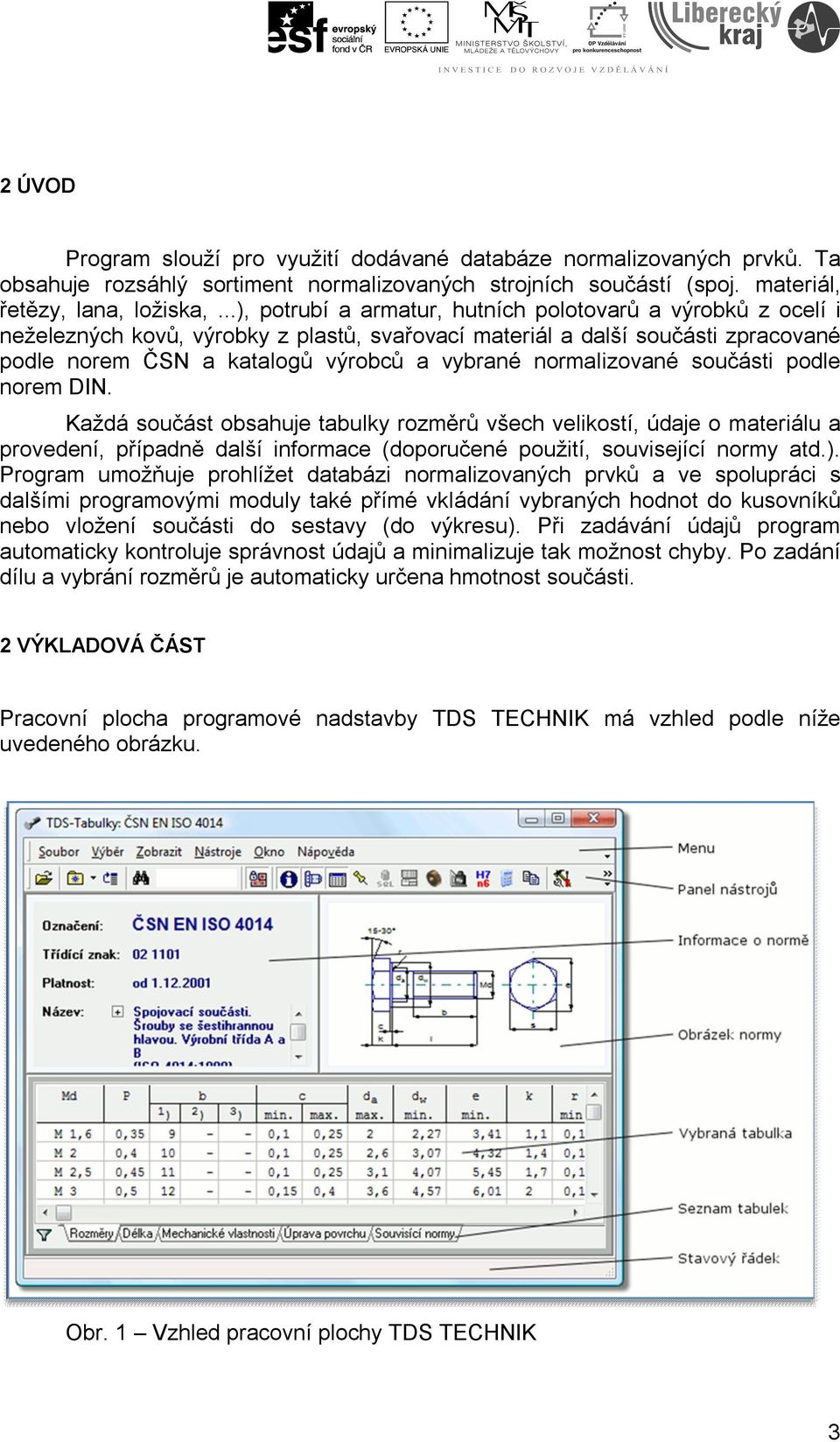 normalizované součásti podle norem DIN. Každá součást obsahuje tabulky rozměrů všech velikostí, údaje o materiálu a provedení, případně další informace (doporučené použití, související normy atd.).