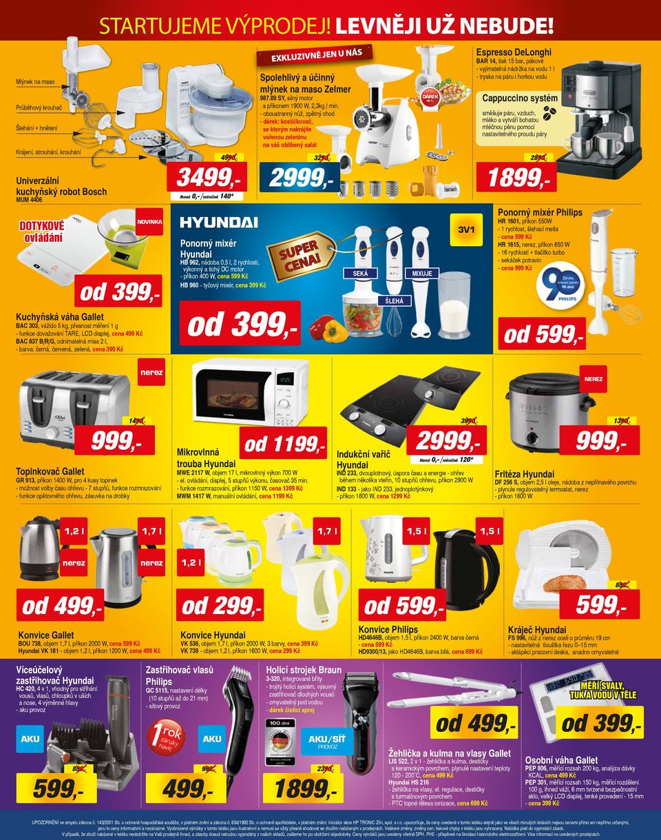 1899,- 2999,- 0,- /měsíčně 140* Ponorný mixér Philips NOVINK DOTYKOVÉ ovládání Cappuccino systém 987.89 SY, silný motor s příkonem 1900 W, 2,3kg / min.