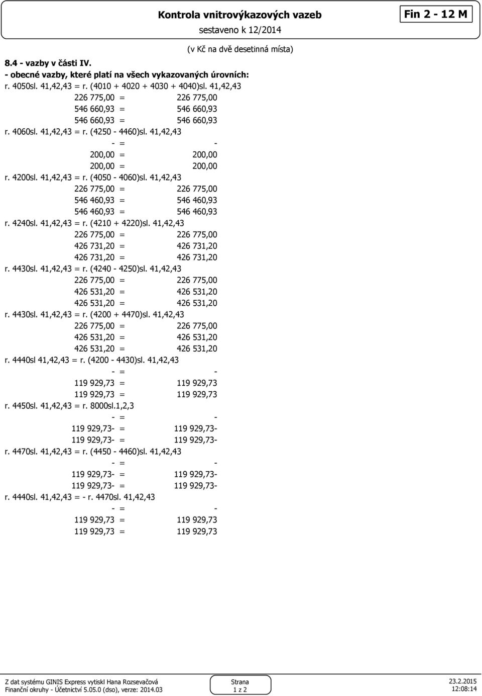 41,42,43 200,00 = 200,00 200,00 = 200,00 r. 4200sl. 41,42,43 = r. (4050-4060)sl. 41,42,43 226 775,00 = 226 775,00 546 460,93 = 546 460,93 546 460,93 = 546 460,93 r. 4240sl. 41,42,43 = r. (4210 + 4220)sl.