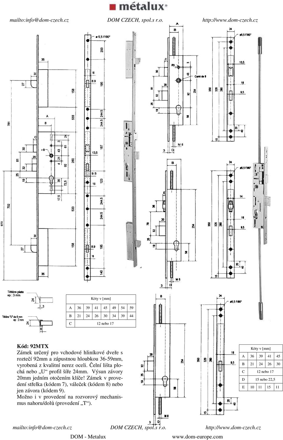 DOM CZECH spol.s r.o., U Pekařky 484/1a, Praha 8 tel fax - PDF Stažení  zdarma