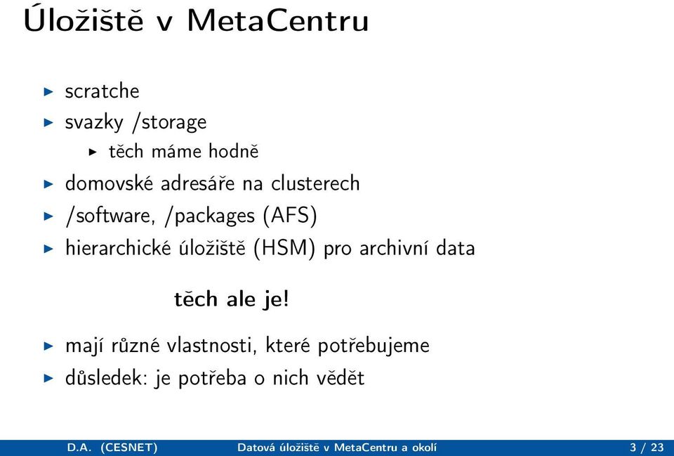 pro archivní data těch ale je!