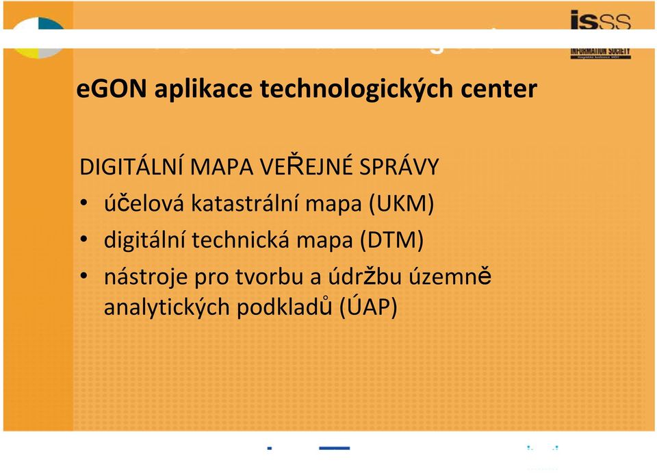 (UKM) digitální technická mapa (DTM) nástroje