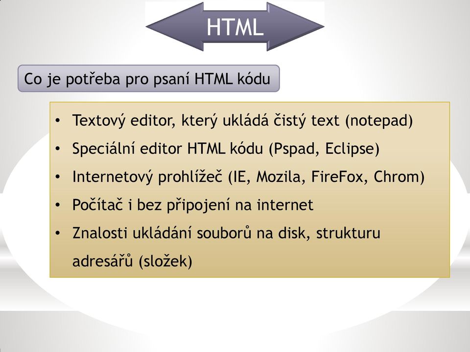 Internetový prohlížeč (IE, Mozila, FireFox, Chrom) Počítač i bez