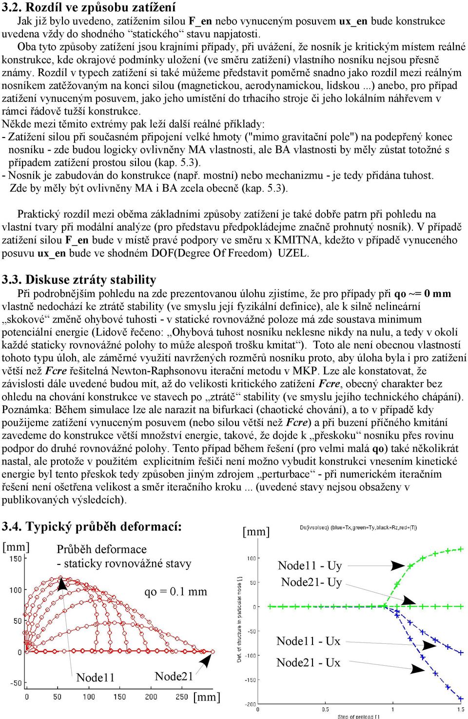 Rozdíl v typech zatížení si také můžeme představit poměrně snadno jako rozdíl mezi reálným nosníkem zatěžovaným na konci silou (magnetickou, aerodynamickou, lidskou.