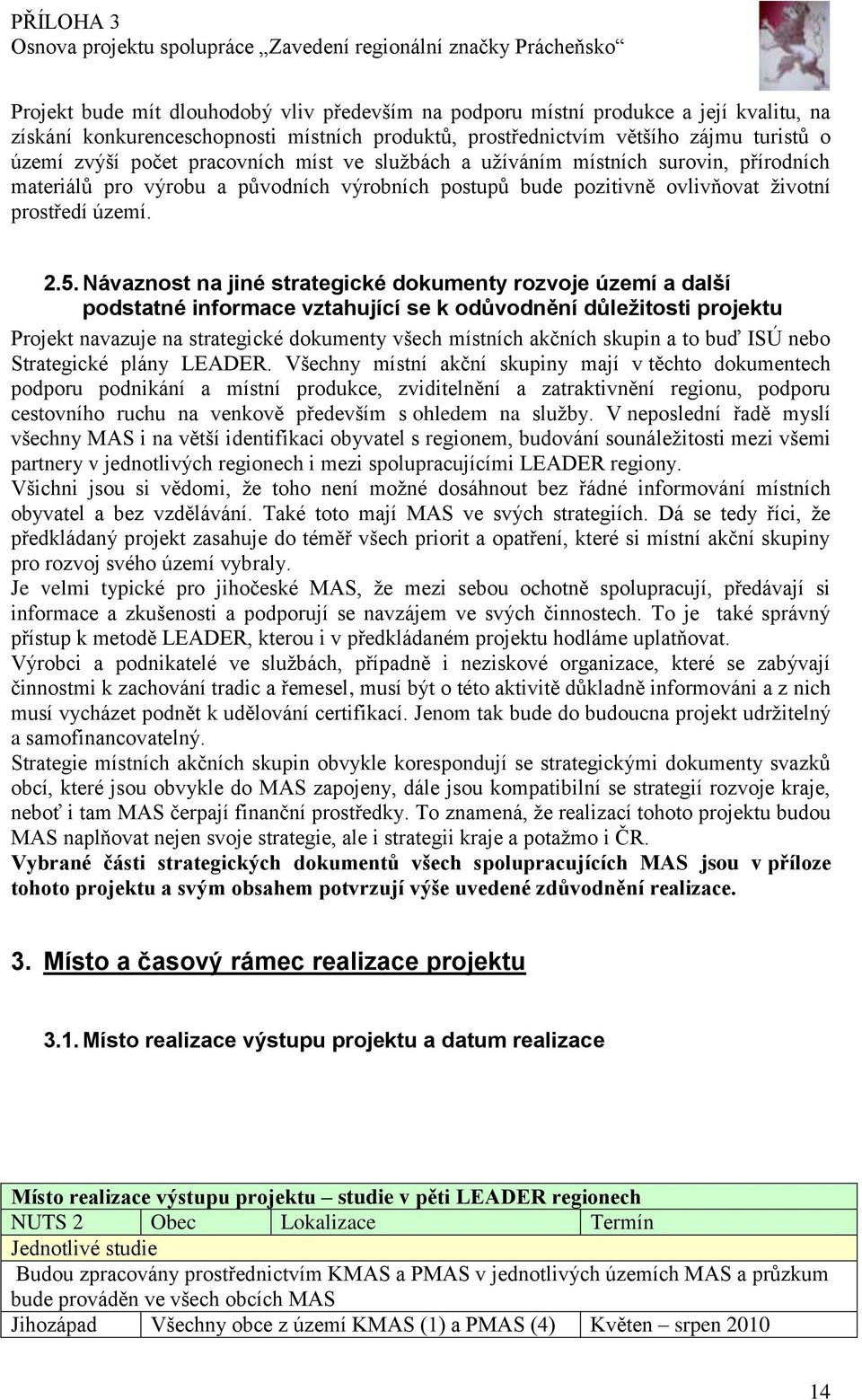Návaznost na jiné strategické dokumenty rozvoje území a další podstatné informace vztahující se k odůvodnění důležitosti projektu Projekt navazuje na strategické dokumenty všech místních akčních