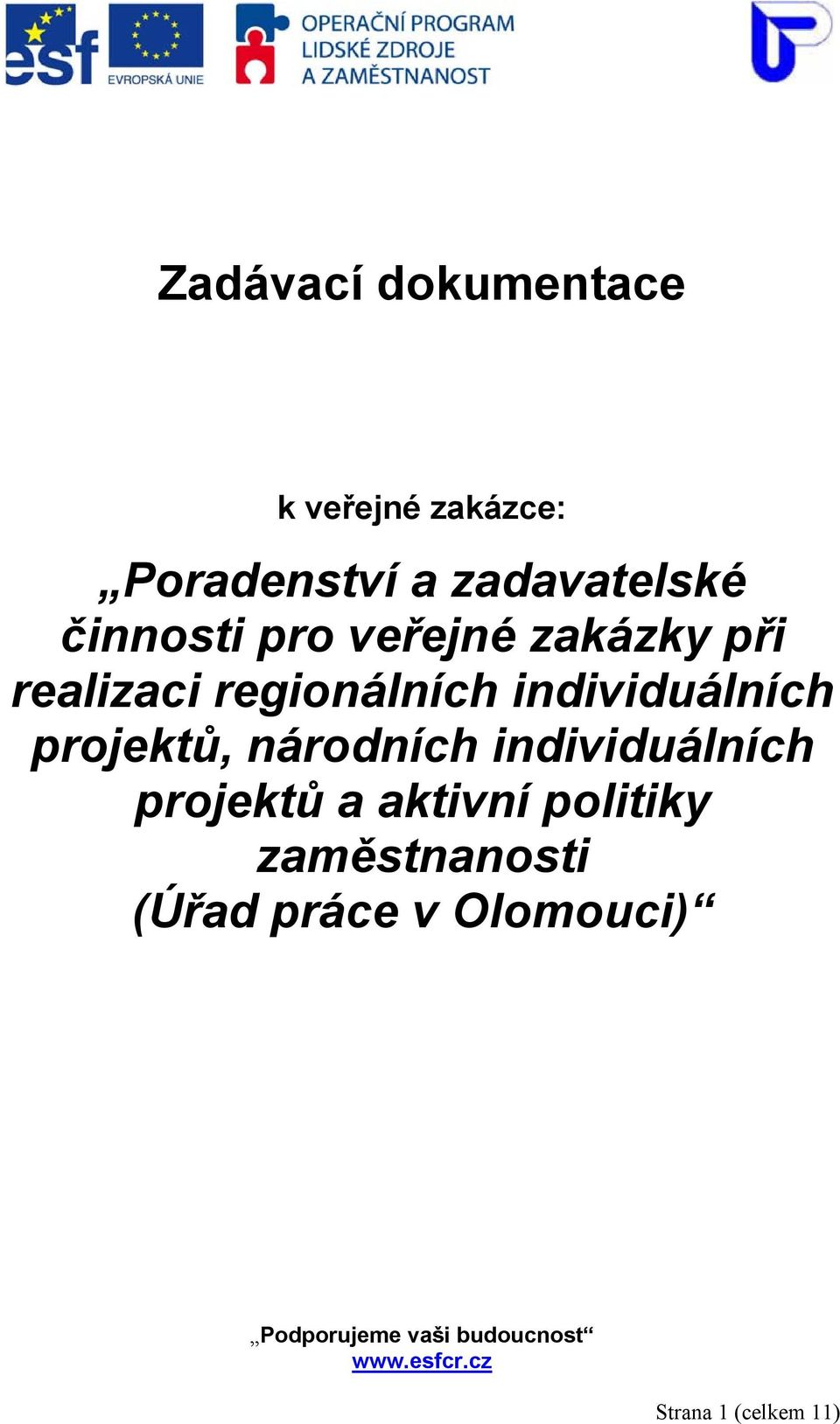 regionálních individuálních projektů, národních individuálních