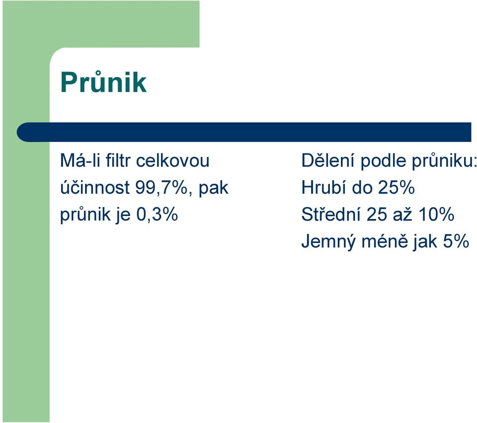 0,3% Dělení podle průniku: Hrubí