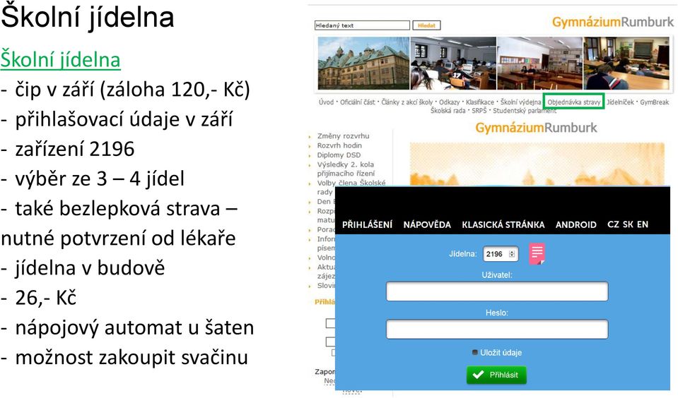 také bezlepková strava nutné potvrzení od lékaře - jídelna v