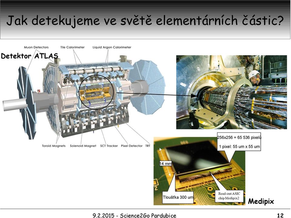 Detektor ATLAS 256x256 = 65 536