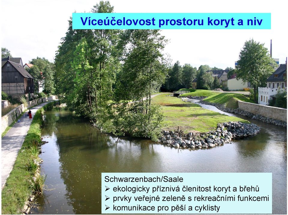 členitost koryt a břehů prvky veřejné