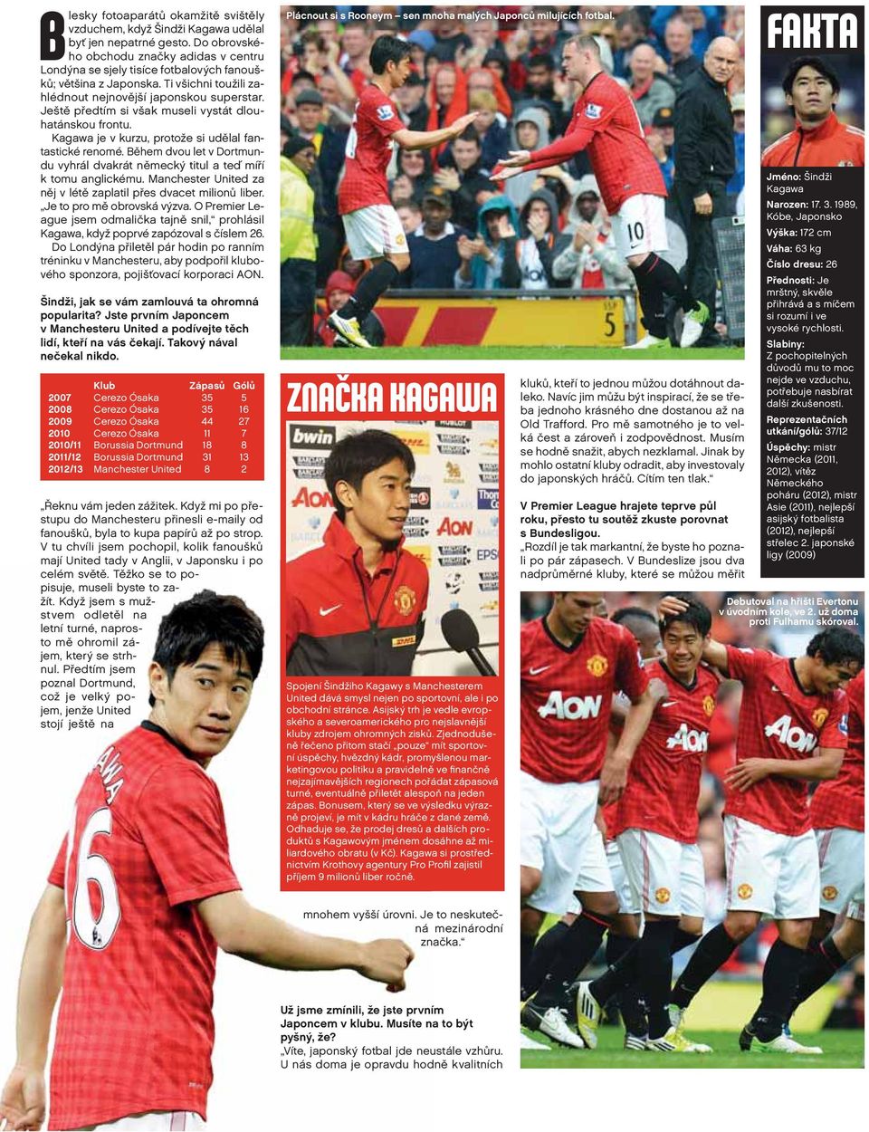 Ještě předtím si však museli vystát dlouhatánskou frontu. Kagawa je v kurzu, protože si udělal fantastické renomé. Během dvou let v Dortmundu vyhrál dvakrát německý titul a teď míří k tomu anglickému.