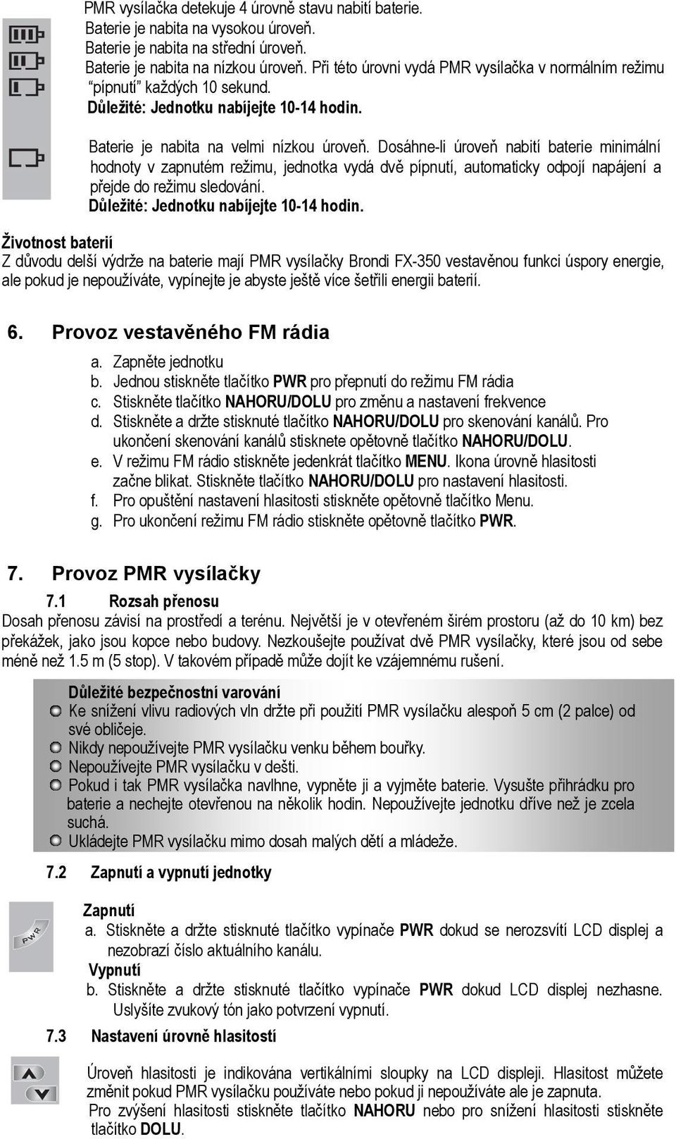 FX-350 TWIN PMR 446. Návod k obsluze česky - PDF Stažení zdarma