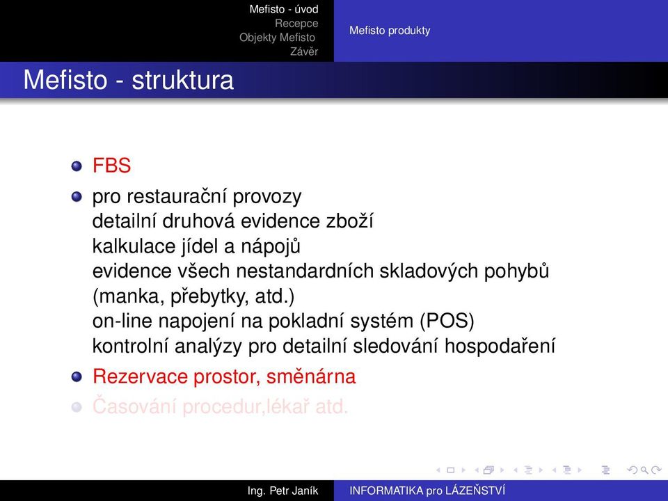 pohybů (manka, přebytky, atd.
