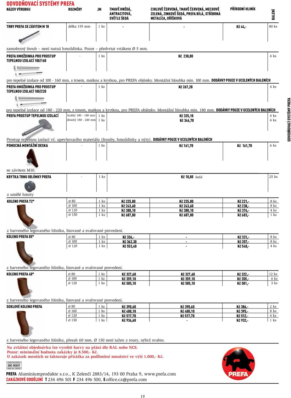 PREFA hmoždinka pro prostup tepelnou izolací 0/160 Kč 230,80 4 ks pro tepelné izolace od 0 160 mm, s trnem, matkou a krytkou, pro PREFA objímky. Montážní hloubka min. 0 mm.