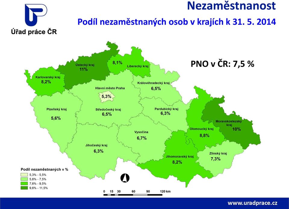 nezaměstnaných osob