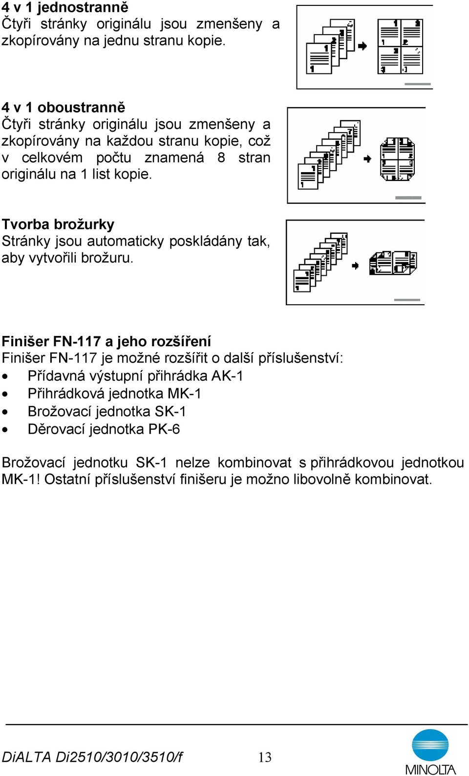 Tvorba brožurky Stránky jsou automaticky poskládány tak, aby vytvořili brožuru.