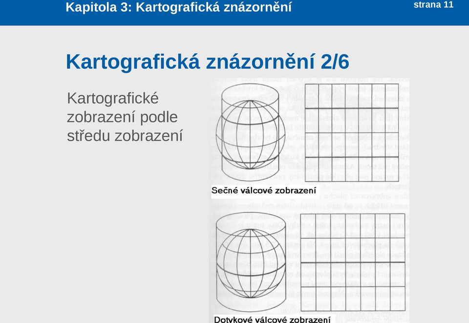 znázornění 2/6 Kartografické