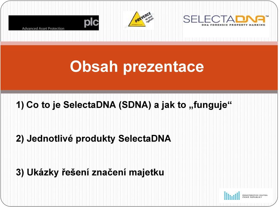 funguje 2) Jednotlivé produkty